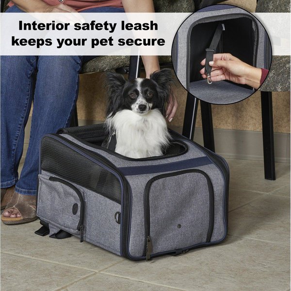 Show full view: MidWest Day Tripper Dog & Cat Backpack, Gray slide 3 of 7