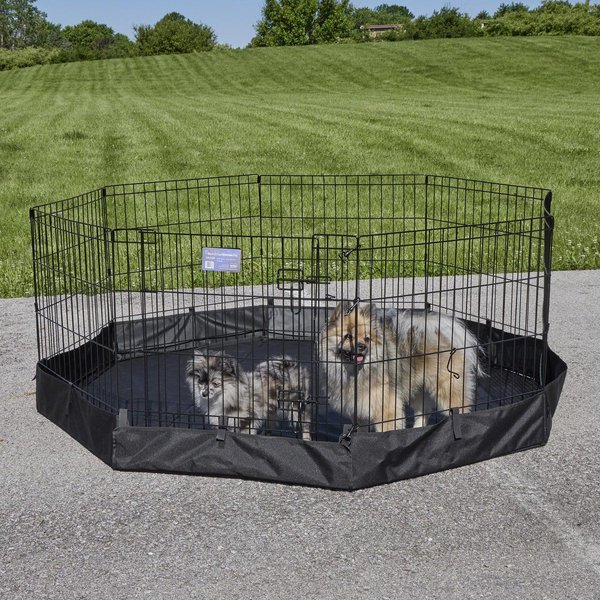 Show full view: MidWest Canvas Dog Exercise Pen Base Cover Accessory, Octagonal Configuration, Black slide 3 of 8