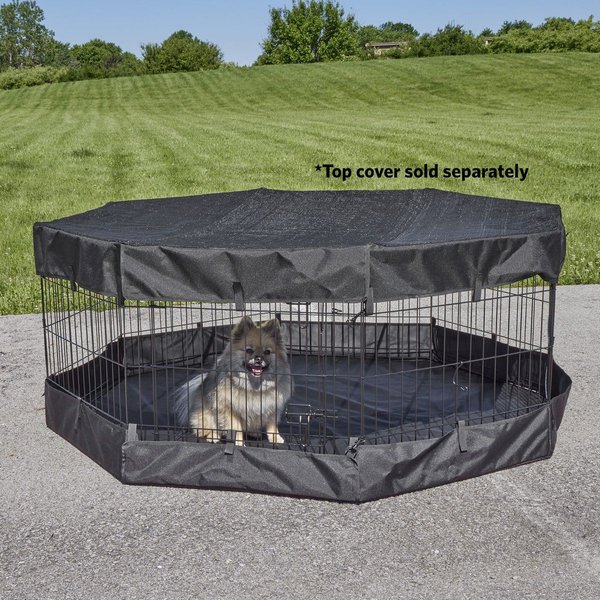 Show full view: MidWest Canvas Dog Exercise Pen Base Cover Accessory, Octagonal Configuration, Black slide 4 of 8