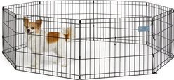 MidWest Wire Dog Exercise Pen, Black E-Coat, 18-in