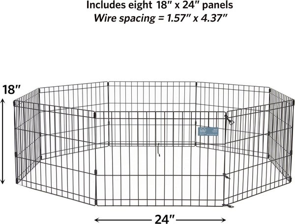 Show full view: MidWest Wire Dog Exercise Pen, Black E-Coat, 18-in slide 6 of 7