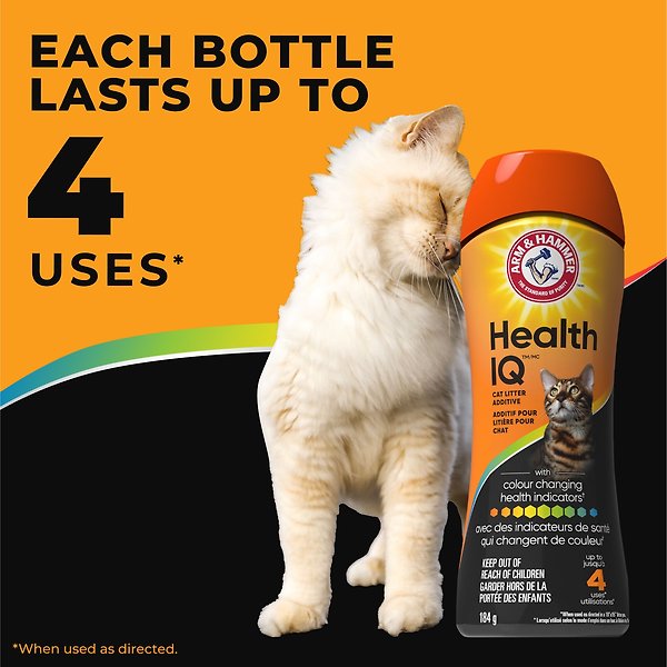 Show full view: Arm & Hammer Products Health IQ Cat Litter Additive with Color Changing Health Indicators, 184-g bottle slide 9 of 9