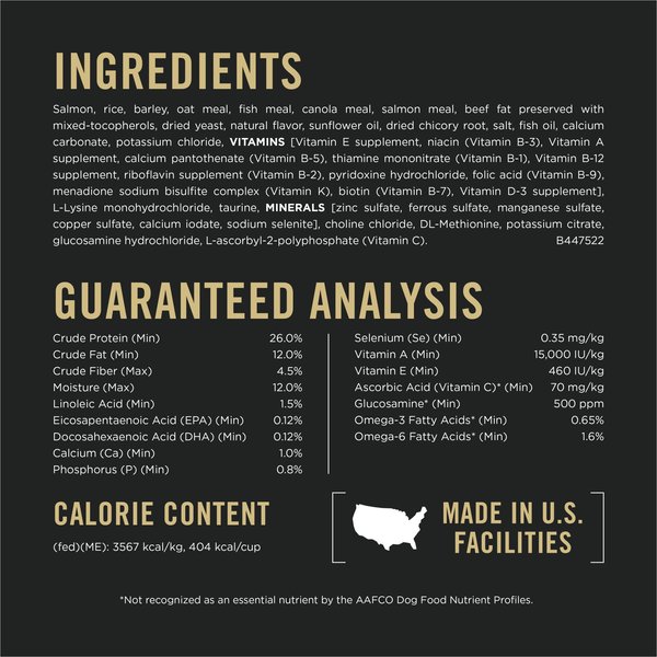 Show full view: Purina Pro Plan Large Breed Sensitive Skin & Stomach Salmon & Rice Formula Dry Dog Food, 15.4-kg bag slide 9 of 12