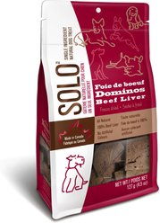 SOLO Freeze-Dried Beef Liver Dominos Dog Treats, 127-g bag