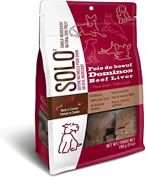 SOLO Freeze-Dried Beef Liver Dominos Dog Treats, 256-g bag