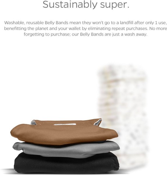 Show full view: Pet Parents Belly Band Washable Male Dog Wrap + Extendrs, Natural, Medium: 16 to 20-in waist slide 7 of 10