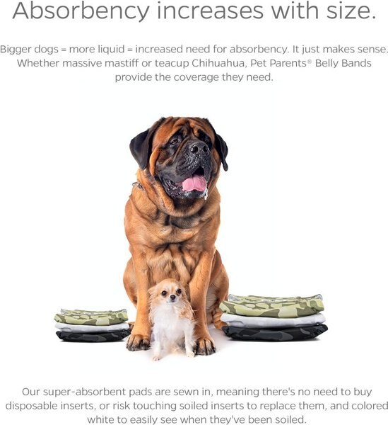 Show full view: Pet Parents Belly Band Washable Male Dog Wrap + Extendrs, Camo, Large: 20 to 25-in waist slide 4 of 10