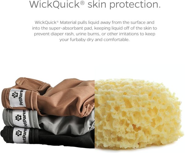 Show full view: Pet Parents Washable Male & Female Dog Diapers + Extendrs, Natural, X-Small: 4 to 10-in waist slide 3 of 10