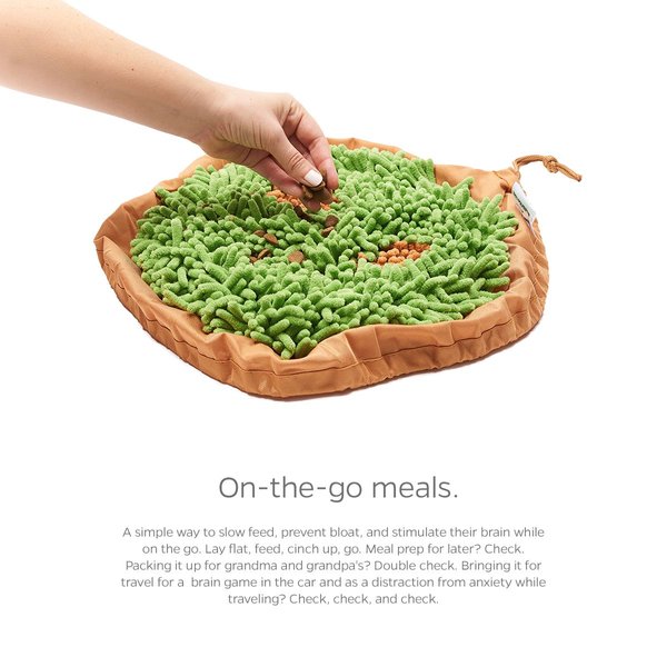 Show full view: Pet Parents Forager Snuffle Mat & Slow Feeder Dog Bowl, Meadow Natural slide 5 of 10