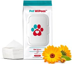 Pet Parents Pet WiPees Natural Scent Cat & Dog Ear Wipes, 100 count