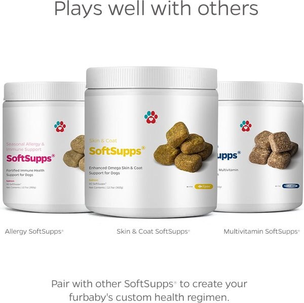 Show full view: Pet Parents Skin & Coat SoftSupps Omega Skin & Coat Dog Supplement, 90 count slide 8 of 9