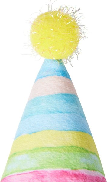 Show full view: Frisco Striped Party Hat and Ruffle Collar Cat Birthday Costume, One Size slide 4 of 8