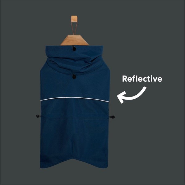 Show full view: Frisco Water Resistant Dog Raincoat, Blue, Medium slide 7 of 10