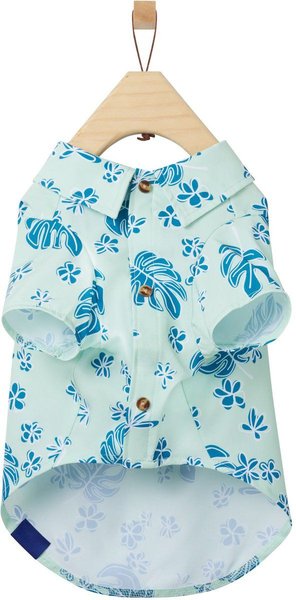 Show full view: Frisco Aloha Palm Camp Dog & Cat Shirt, Green, Large slide 4 of 9