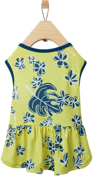 Show full view: Frisco Aloha Palm Leaf Dog & Cat Dress, Green, Small slide 4 of 9