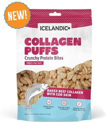 Icelandic+ Collagen Puffs Beef Collagen & Cod Skin Cat Treats, 0.5-oz bag