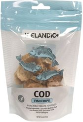 Icelandic+ Fish Chips Cod Dog Treats, 2.5-oz bag