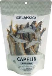 Icelandic+ Whole Fish Capelin Dog Treats, 2.5-oz bag
