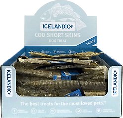 Icelandic+ Short Cod Skin Strip Dog Treat, 0.2-oz strip, 1 count