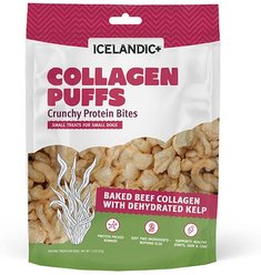 Icelandic+ Collagen Puffs Beef Collagen & Kelp Small Dog Treats, 1.3-oz bag