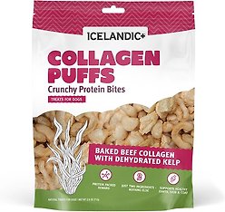 Icelandic+ Collagen Puffs Beef Collagen & Kelp Dog Treats, 2.5-oz bag