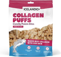 Icelandic+ Collagen Puffs Beef Collagen & Cod Dog Treats, 2.5-oz bag