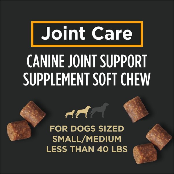 Show full view: Purina Pro Plan Veterinary Supplements Joint Care Canine Joint Support Supplement for Small & Medium Dogs, 75-g pouch slide 7 of 9