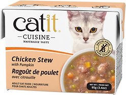 Catit Cuisine Chicken Stew with Pumpkin Wet Cat Food, 95-g pouch