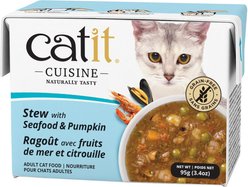 Catit Cuisine Seafood Stew Tuna & Pumpkin Wet Cat Food, 95-g pouch
