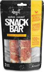 Dogit Snack Bar Rawhide Chicken-Wrapped Rolls Dog Treats, 15.2-cm, 2 count