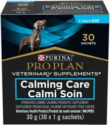 Purina Pro Plan Veterinary Supplements Calming Care Powdered Canine Calming Probiotic Dog Supplement, 1-g sachet, 30 count