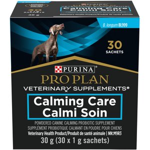 Purina Pro Plan Veterinary Supplements Calming Care Powdered Canine Calming Probiotic Dog Supplement, 1-g sachet, 30 count