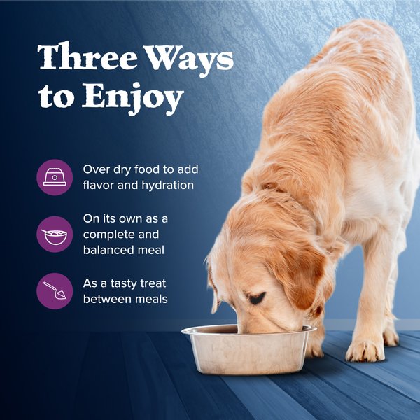 Show full view: Blue Buffalo Wilderness Adult High Protein Grain-Free Beef, Chicken & Salmon, & Chicken Variety Food Wet Dog Food, 12.5-oz can, case of 6 slide 6 of 10