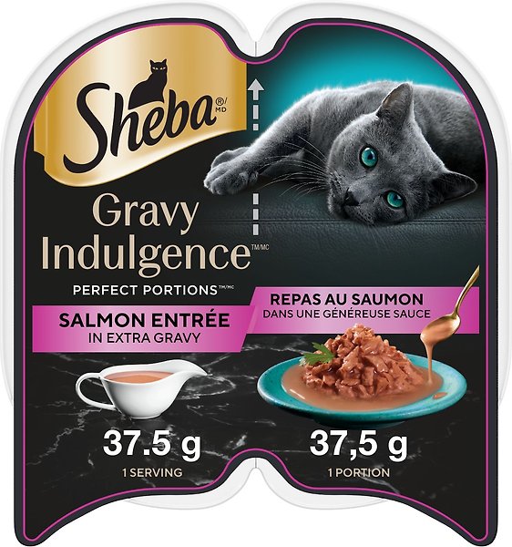 Sheba Premium Salmon & Chicken Cuts in Gravy Entree Canned Cat Food