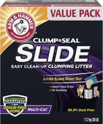 Arm & Hammer Litter Clump & Seal Slide Clumping Clay Cat Litter, 17.2-kg box