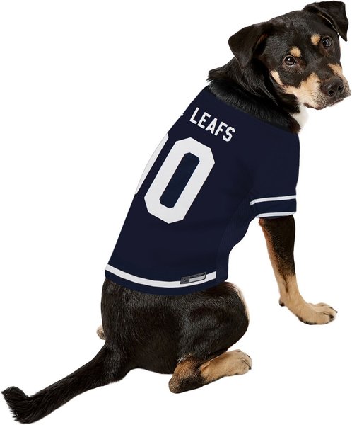 Show full view: Pets First NHL Hockey Dog & Cat Jersey, Toronto Maple Leafs, X-Large slide 4 of 6