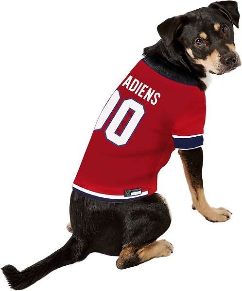 Show full view: Pets First NHL Hockey Dog & Cat Jersey, Montreal Canadiens, Medium slide 4 of 6