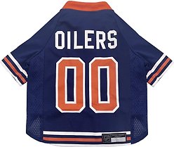 Pets First NHL Hockey Dog & Cat Jersey, Edmonton Oilers, X-Small