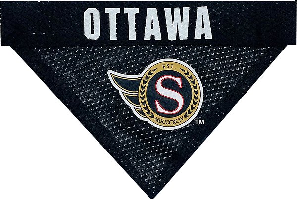 Show full view: Pets First NHL Hockey Dog & Cat Reversible Bandana, Ottawa Senators, Large/X-Large slide 3 of 5