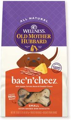 Old Mother Hubbard by Wellness Classic Bac'N'Cheez Natural Small Oven-Baked Biscuits Dog Treats, 567-g bag