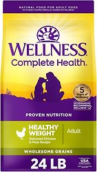Wellness Complete Health Healthy Weight Deboned Chicken & Peas Recipe Dry Dog Food, 10.9-kg bag