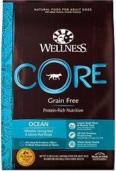 Wellness CORE Ocean Whitefish, Herring & Salmon Recipe Dry Dog Food, 5.44-kg bag
