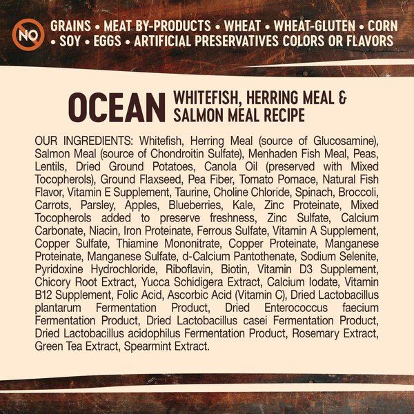 Show full view: Wellness CORE Ocean Whitefish, Herring & Salmon Recipe Dry Dog Food, 5.44-kg bag slide 6 of 9