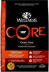 Wellness CORE Grain-Free Original Deboned Turkey, Turkey Meal & Chicken Meal Recipe Dry Dog Food, 5.44-kg bag