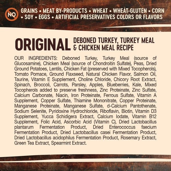 Show full view: Wellness CORE Grain-Free Original Deboned Turkey, Turkey Meal & Chicken Meal Recipe Dry Dog Food, 5.44-kg bag slide 6 of 9