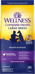 Wellness Large Breed Complete Health Adult Deboned Chicken & Brown Rice Recipe Dry Dog Food, 13.6-kg bag