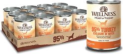Wellness Ninety-Five Percent Turkey Grain-Free Canned Dog Food, 374-g can, case of 12