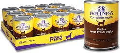 Wellness Complete Health Duck & Sweet Potato Formula Canned Dog Food, 354-g can, case of 12