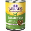 Show in main carousel: Wellness Thick & Chunky Lamb & Beef Stew with Brown Rice & Apples Canned Dog Food, 354-g can, case of 12 slide 2 of 9
