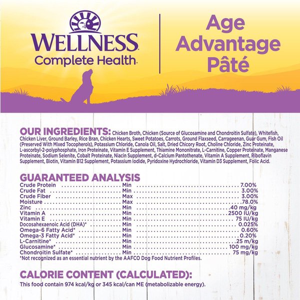 Show full view: Wellness Complete Health Senior Formula Natural Canned Dog Food, 354-g can, case of 12 slide 5 of 8